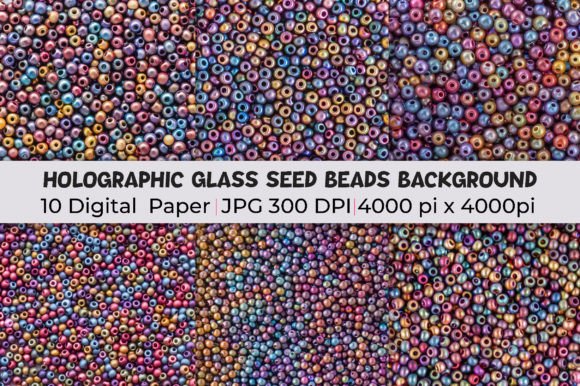Bring Dimension to Your Designs with Holographic Glass Seed Beads Backgrounds