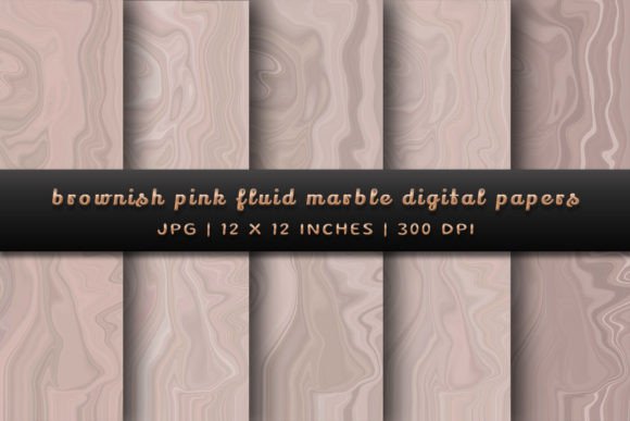 Brownish Pink Fluid Marble Backgrounds: A Designer's Texture Toolkit