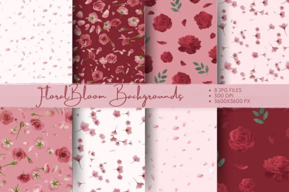 FloralBloom Backgrounds: Enchanting Design Assets