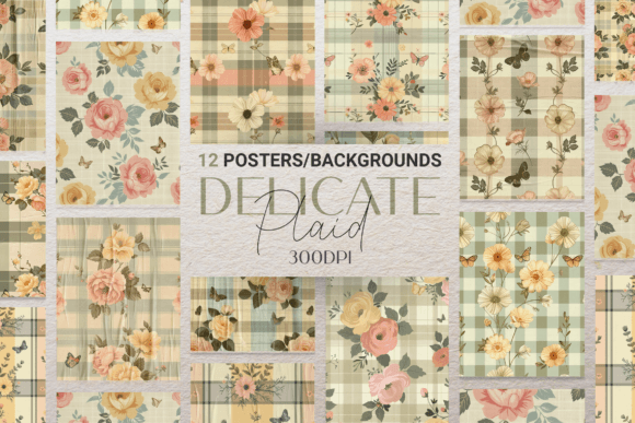 Plaid Floral Backgrounds: A Designer's Guide to Vibrant Digital Papers