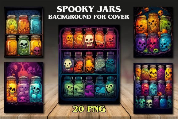 Spooky Jars Backgrounds for Covers: A Designer's Guide