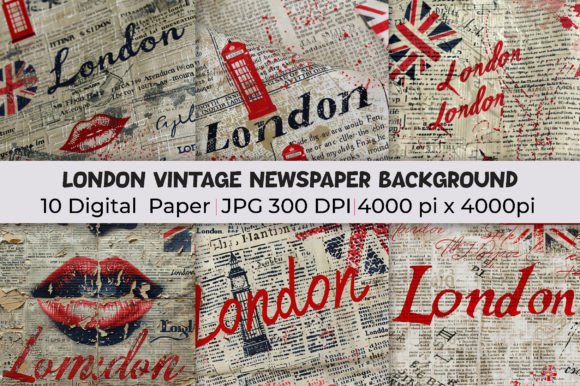 Timeless Texture: Working with London Vintage Newspaper Backgrounds