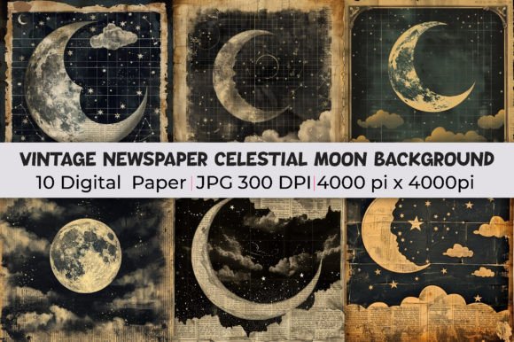 Unveiling the Magic of Vintage Celestial Moon Backgrounds