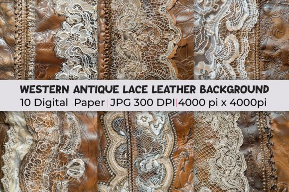 Western Antique Lace Leather Backgrounds: A Designer's Treasure